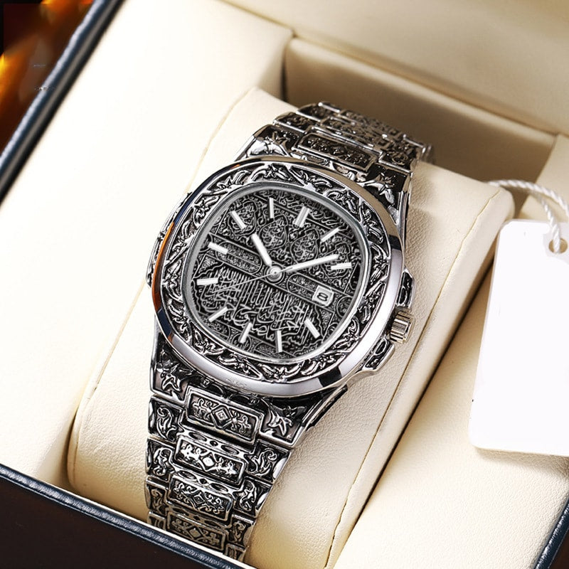 ساعة يد رجالية تناظرية، ساعة كوارتز كلاسيكية،